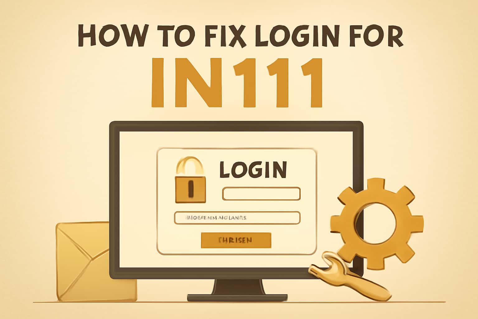 Image depicting the process to fix login issues for IN111.