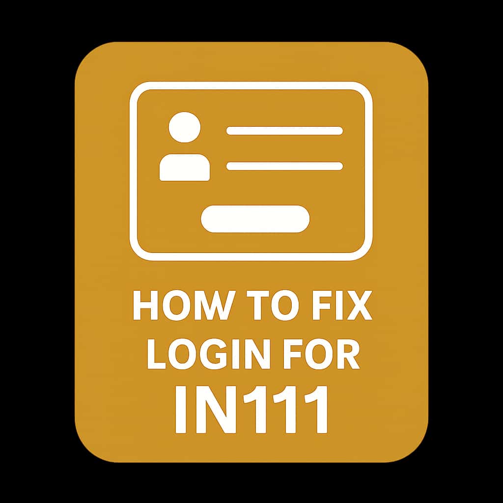 Icon representing the login troubleshooting guide for IN111.
