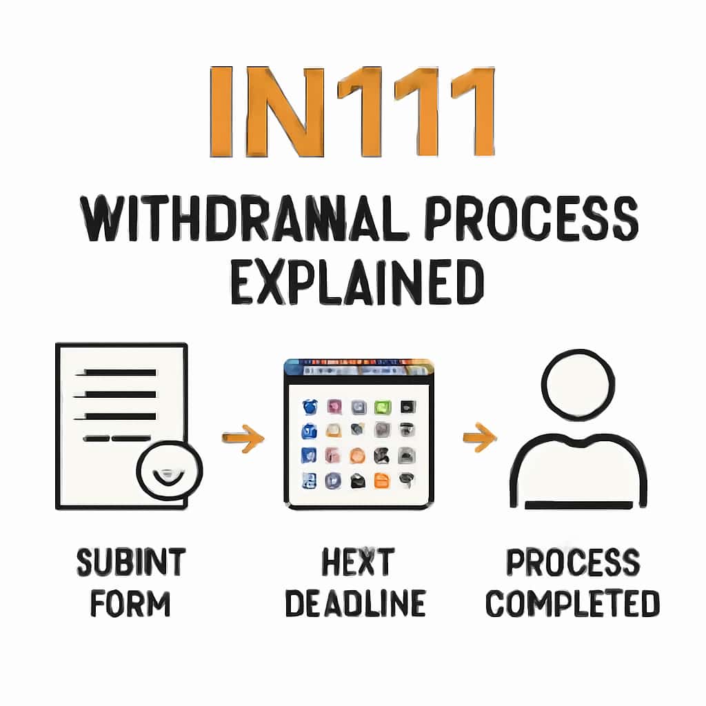 A diagram illustrating the IN111 withdrawal steps.