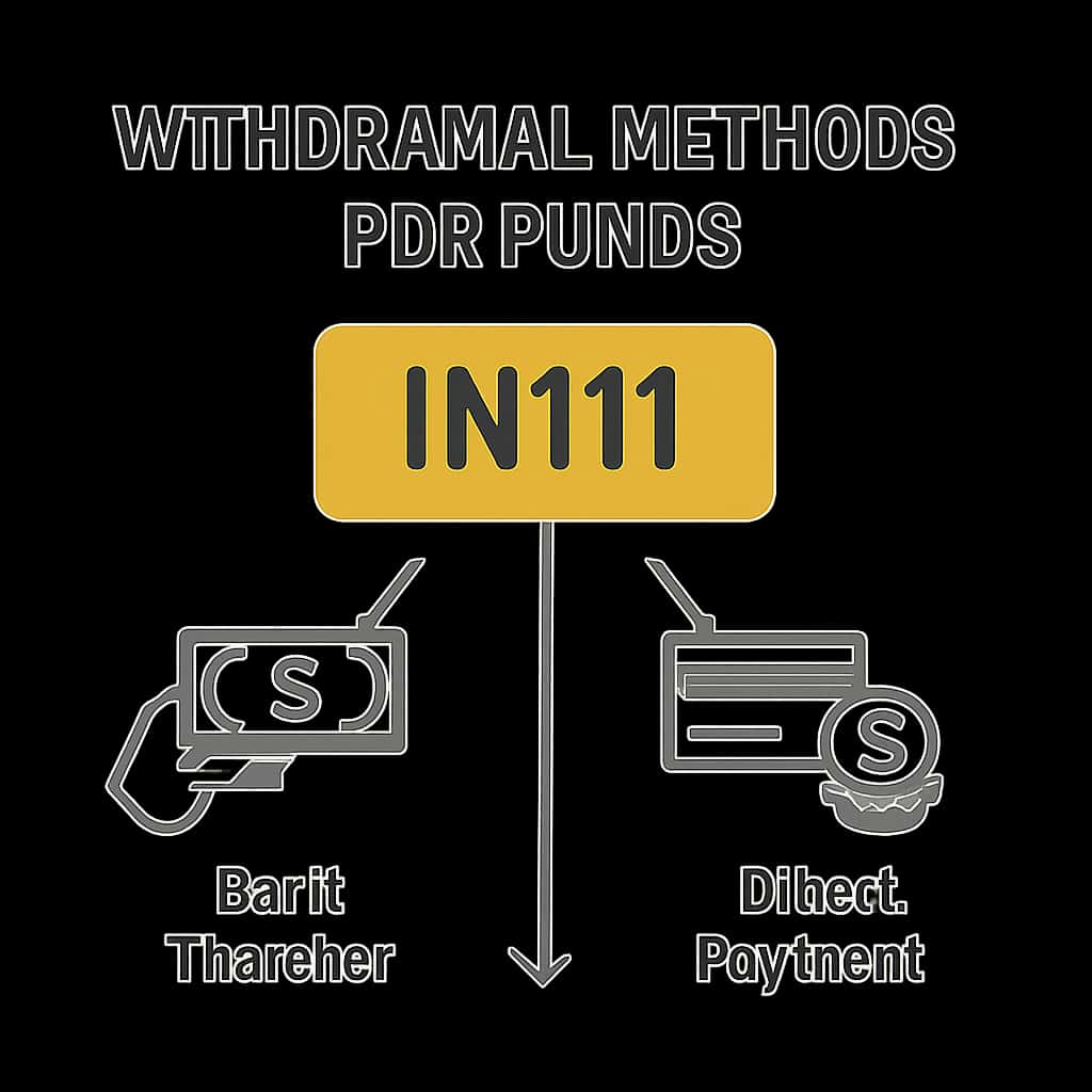 An educational diagram showcasing withdrawal methods for IN111 Funds.