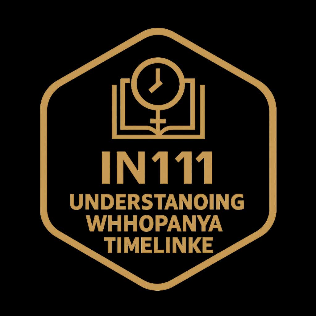 Minimal badge design for IN111 withdrawal timelines.