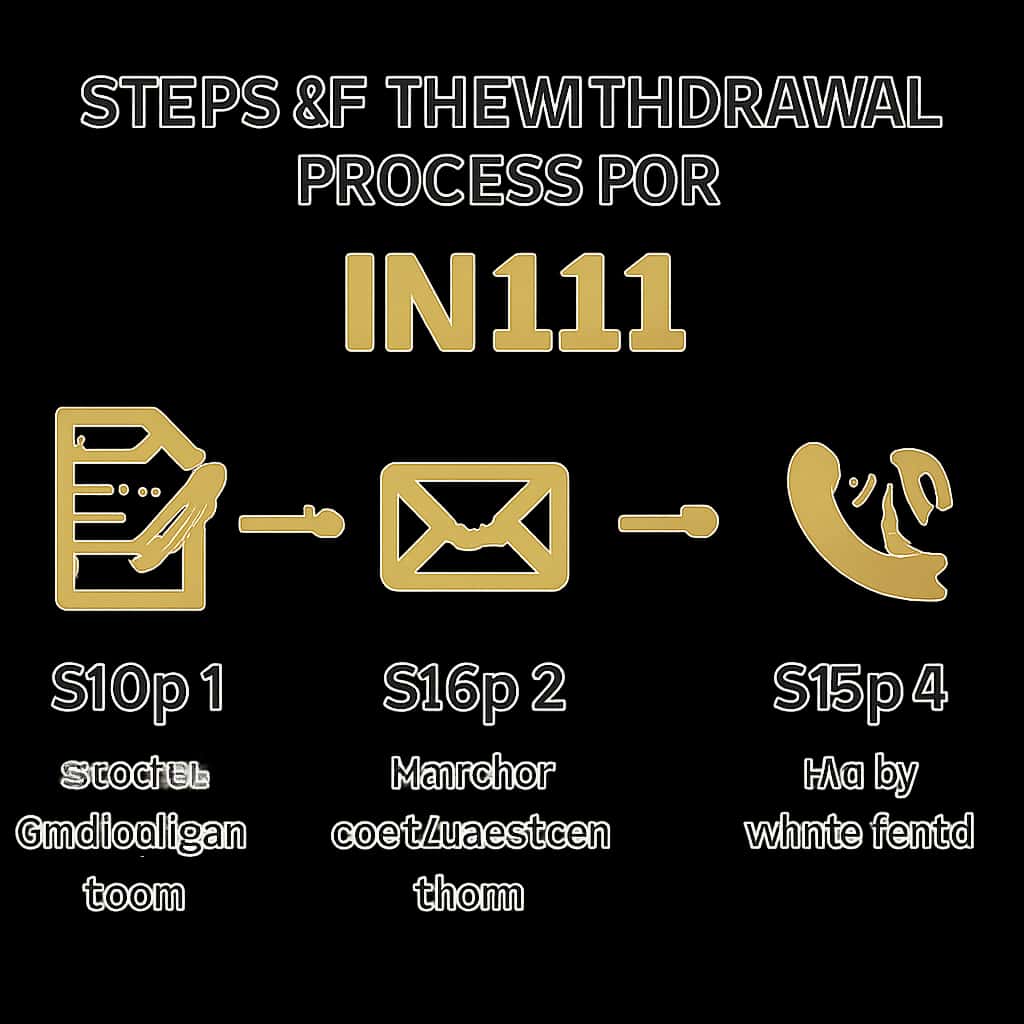 Illustration of the withdrawal steps for IN111.