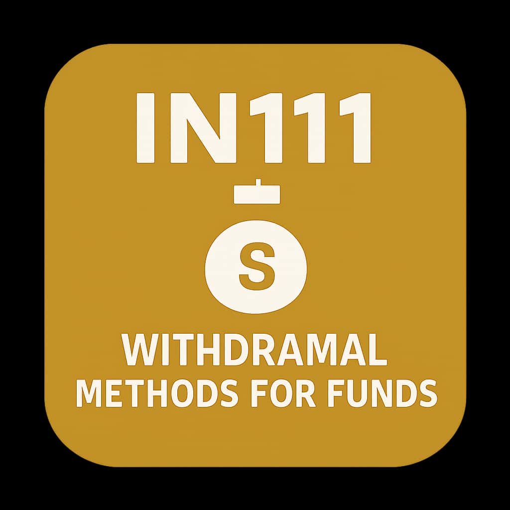 An icon illustrating withdrawal methods related to IN111 Funds.