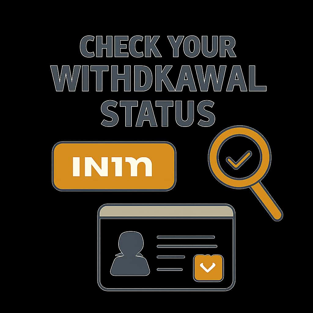 Diagram illustrating steps to check IN111 withdrawal status.
