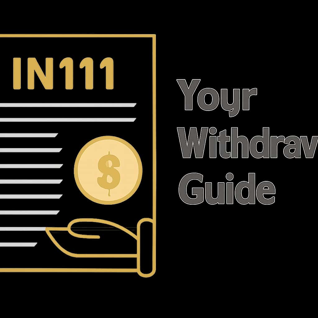 An educational diagram outlining withdrawal procedures for IN111.