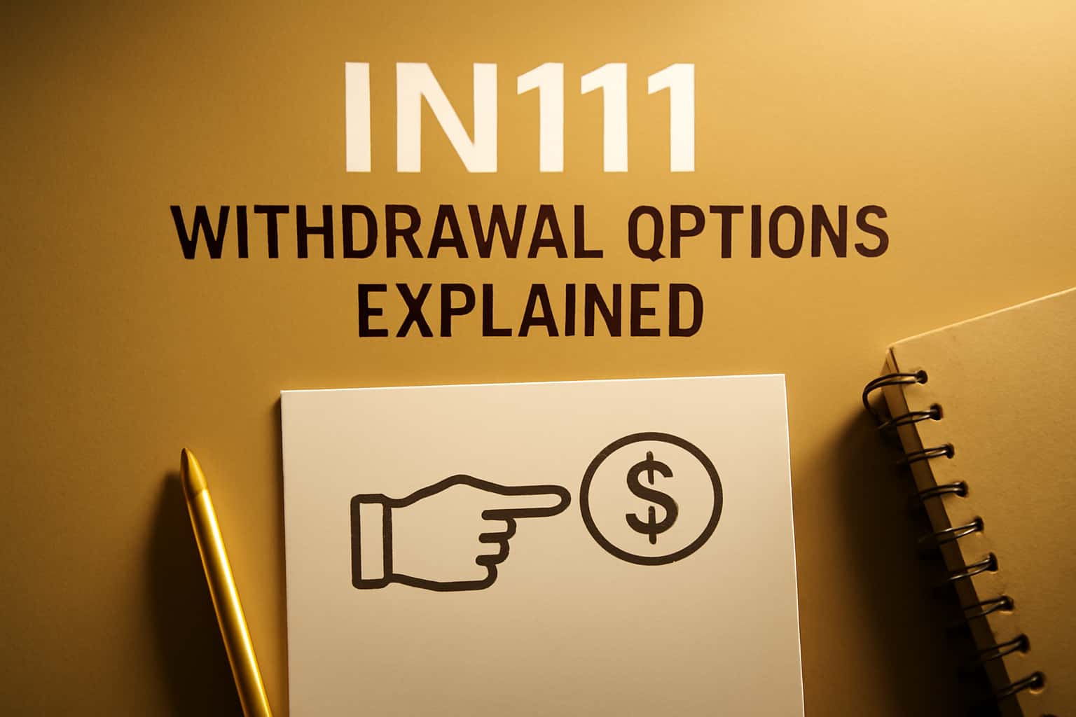 Informational graphic about IN111 withdrawal options.