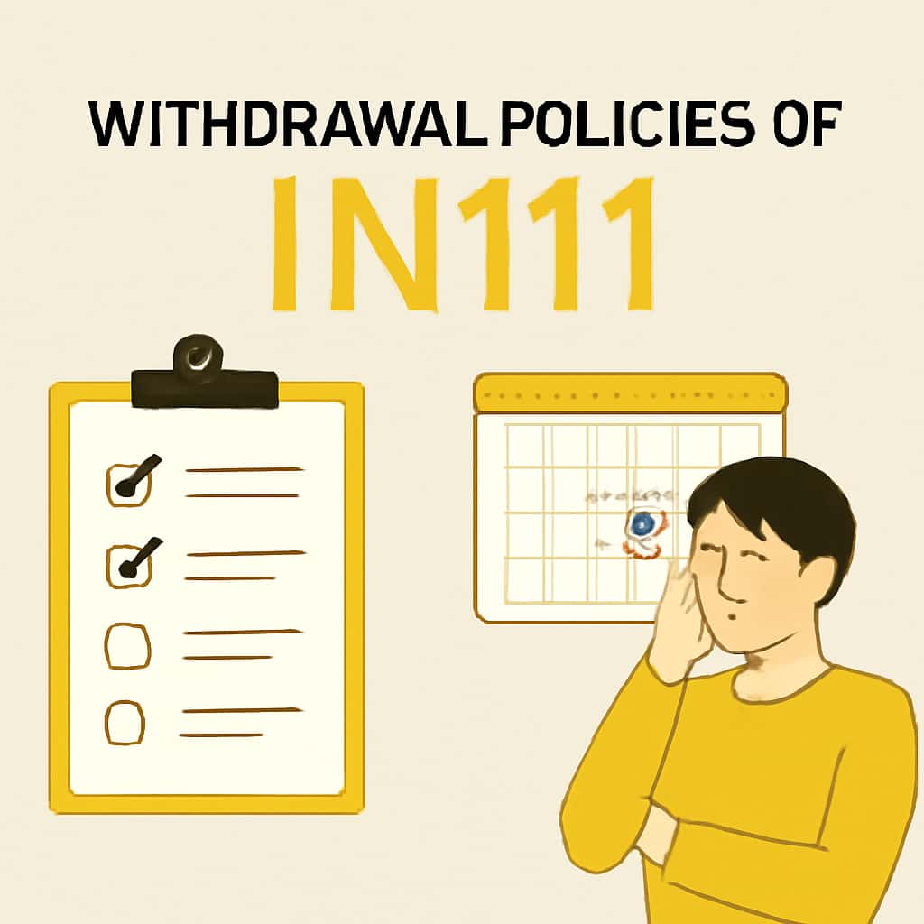 An educational diagram about the Withdrawal Policies of IN111.