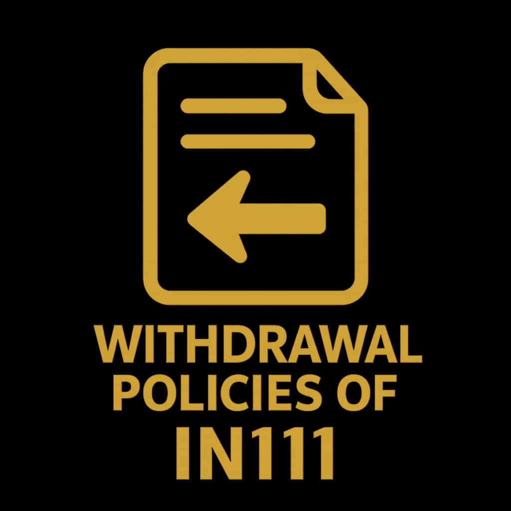 An icon representing the Withdrawal Policies of IN111.