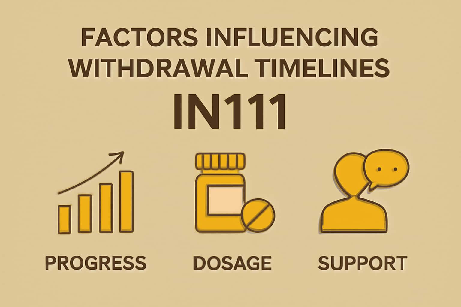An informative scene highlighting factors influencing IN111 withdrawal timelines with clear text.