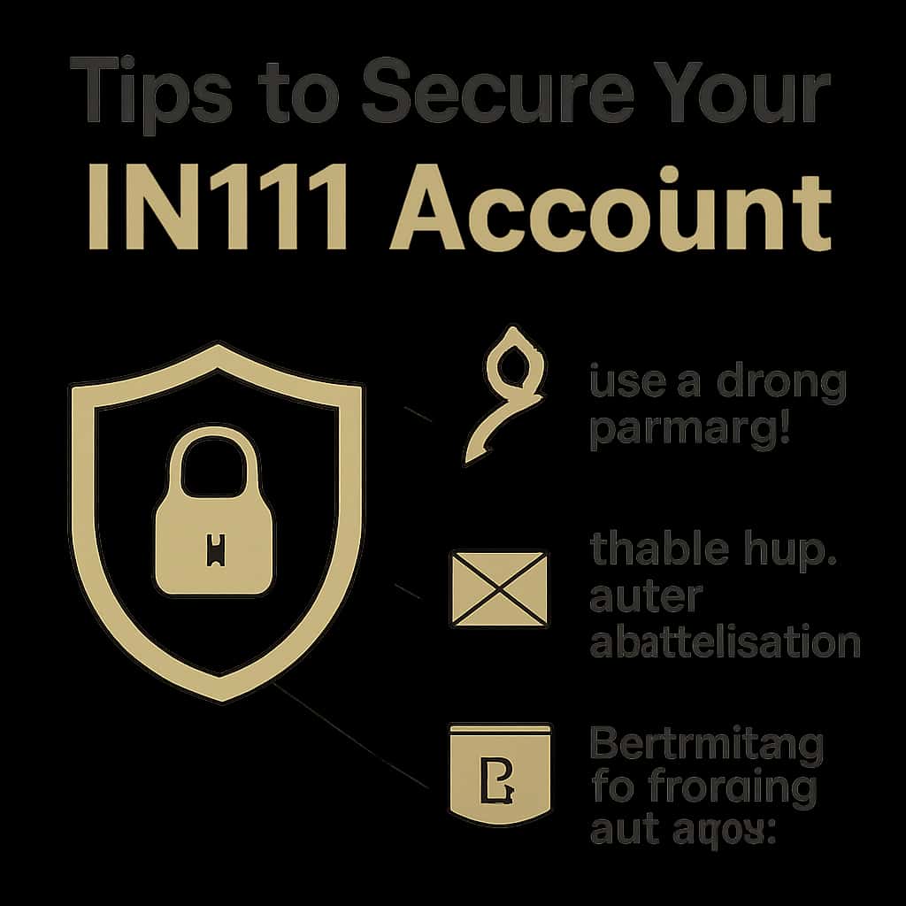 An educational illustration about securing IN111 accounts.