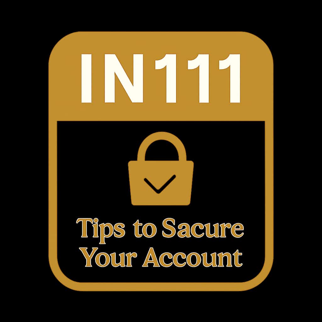 A professional badge representing secure practices for IN111 accounts.