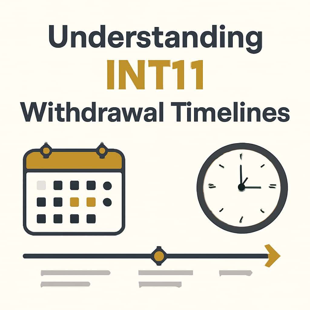 Illustration explaining withdrawal timelines for IN111.